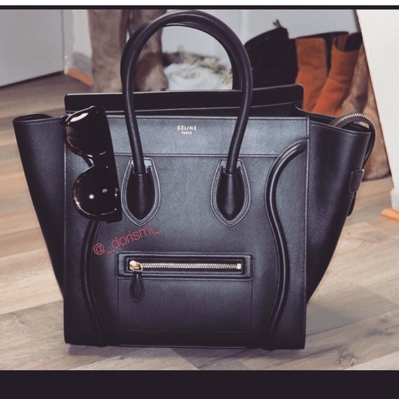 Celine Mini Luggage Handbag in Drummed Calfskin - Picture 8 of 8